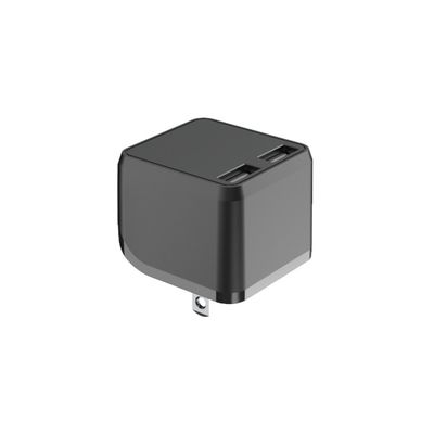 Dual USB Flip 5V3.4A American Charger Adapter With Foldable Prong