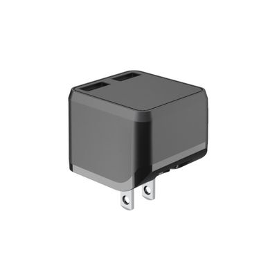 Dual USB Flip 5V3.4A American Charger Adapter With Foldable Prong