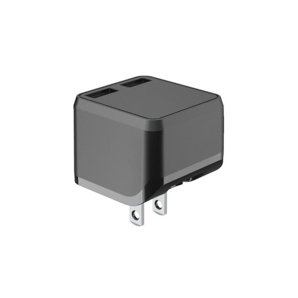 Dual USB Flip 5V3.4A American Charger Adapter With Foldable Prong